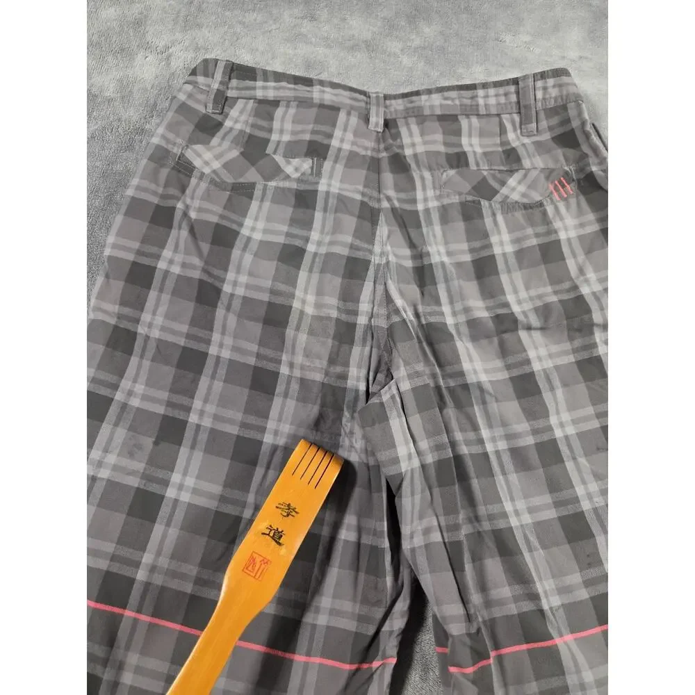 Lululemon Shorts Mens Size 32 Chino Outdoors Pockets Lightweight Gray Squares C2